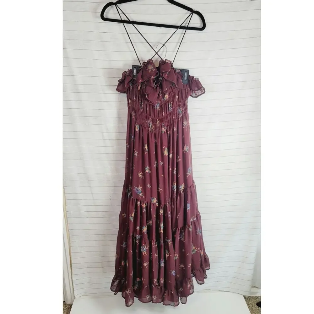 Free People Cloud Nine Maxi Dress, sz Small